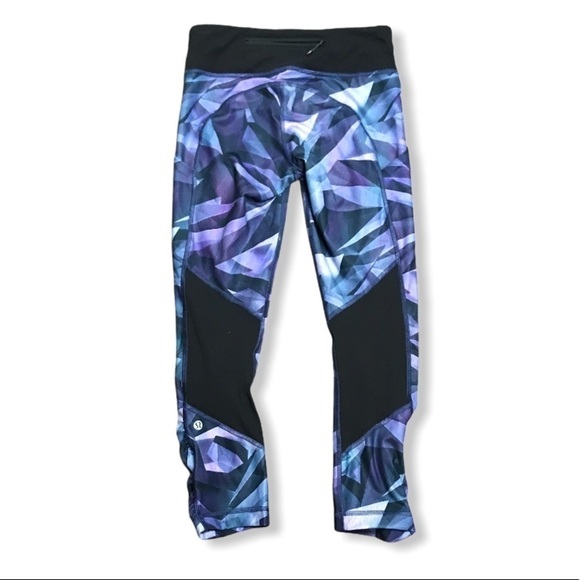 Lululemon Speed Crop Pretty Prism Multi / Black - Picture 2 of 6